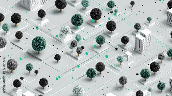 Obraz An educational visualization showing KNN algorithms used for classification and regression.