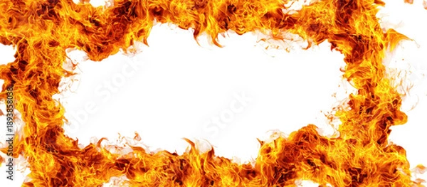 Obraz Fiery frame with a black void