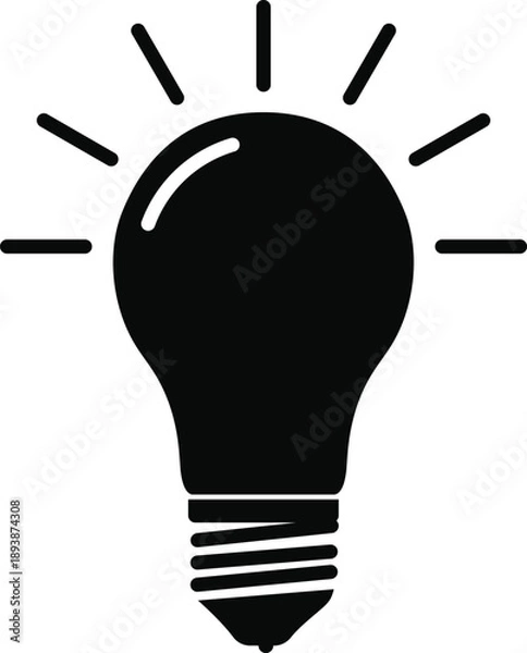 Obraz light bulb vector illustration