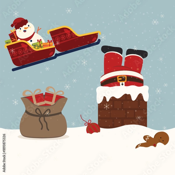 Fototapeta Winter White Wallpaper Vector Print