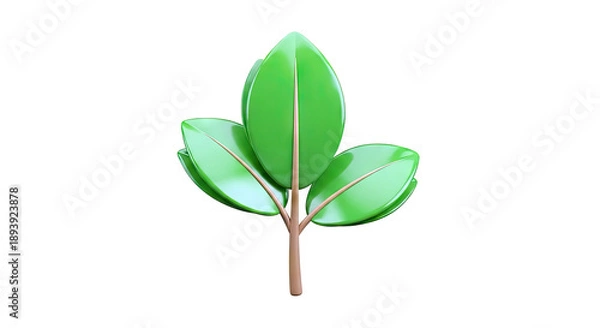 Obraz Stylized Green Tree Icon