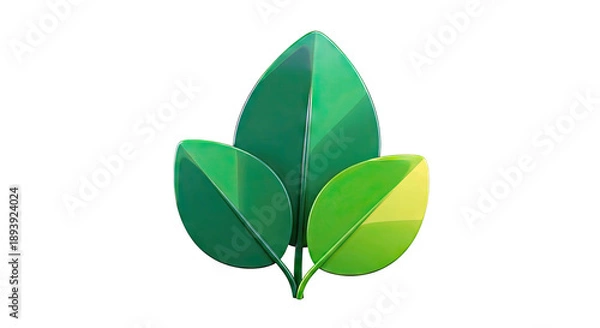 Obraz Three Green Leaves