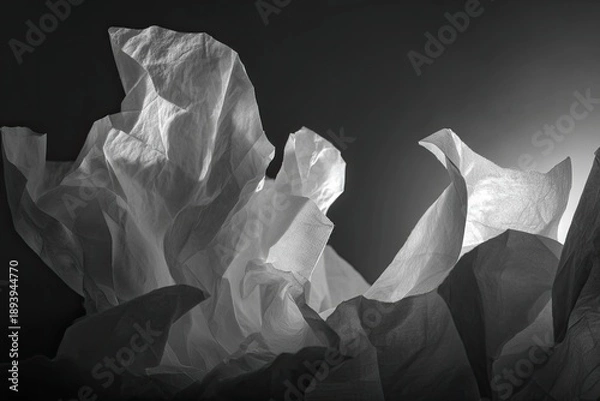 Obraz Abstract Crumpled Tissue Paper Design