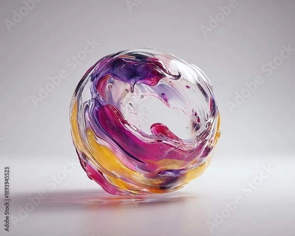 Obraz Abstract Colorful Fluid Sphere Design