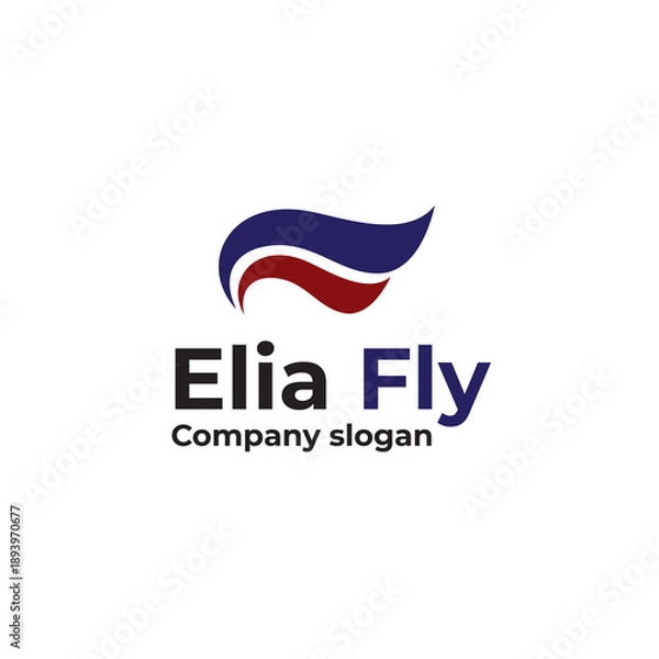 Obraz American flag vector logo design icon