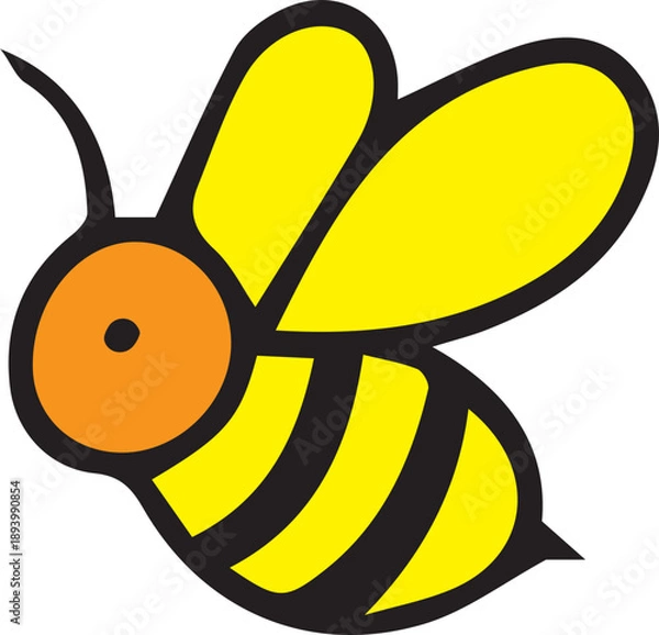 Obraz bee on white background