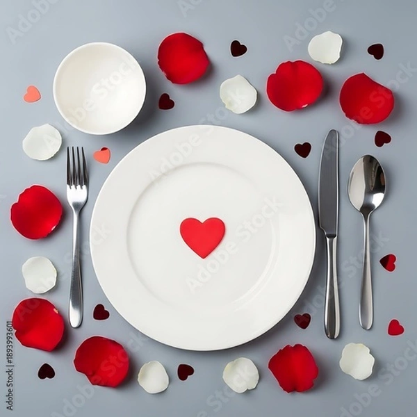 Obraz Romantic dinner table setting
