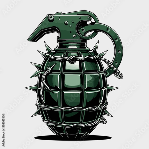 Obraz vector image of a spiked grenade