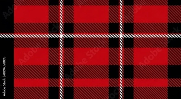 Obraz Red black white plaid pattern seamless textile texture