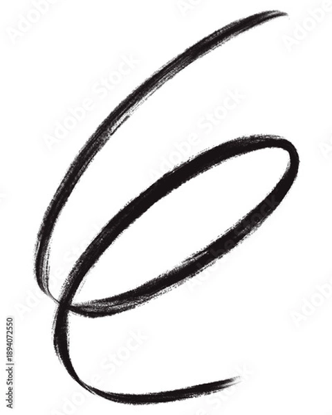 Obraz Black paint brush stroke doodle drawing