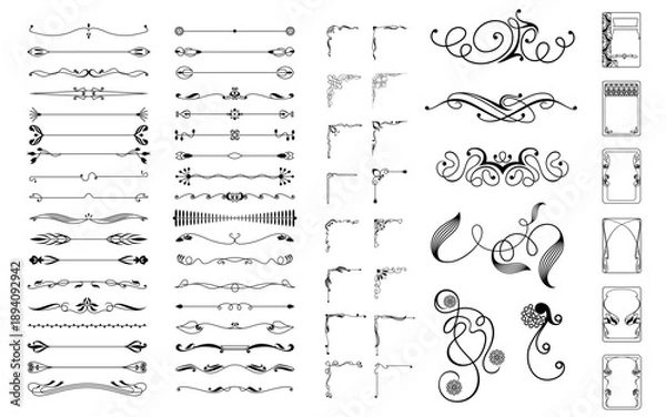 Obraz Vector Exquisite Ornamental and Page Decoration Designs elements.