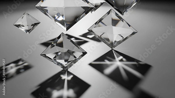 Obraz silver stars on black