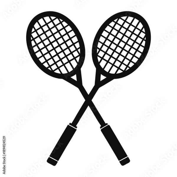 Obraz badminton racket isolated on white