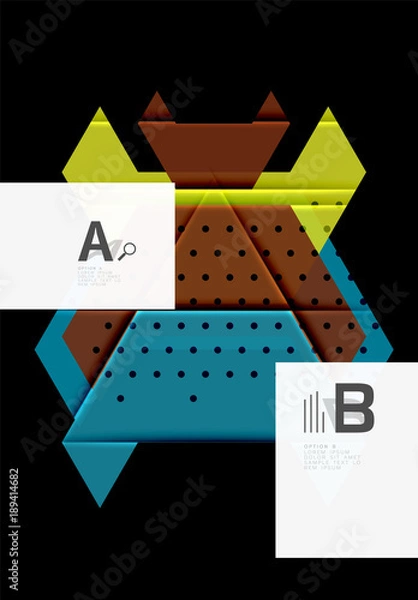 Fototapeta Color triangles background design