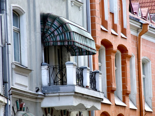 Obraz tallinn architecture - old balcony