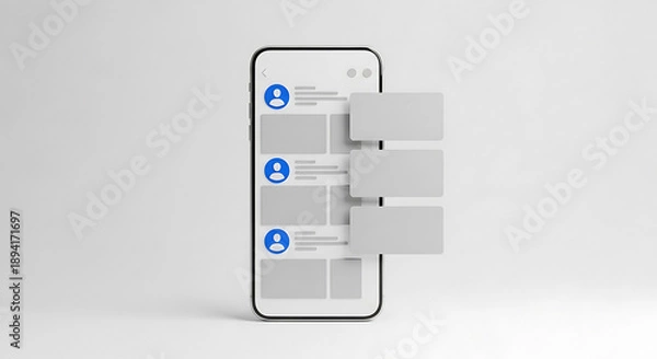 Fototapeta Smartphone mobile application user interface template