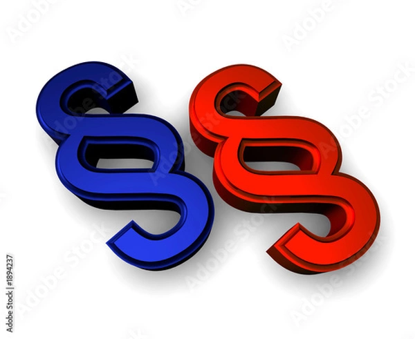 Fototapeta paragraph 3d sign