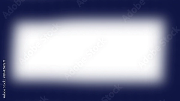 Obraz Blue Glowing Rectangular Light Frame With Soft Gradient Edges Isolated on a Transparent Background (PNG).