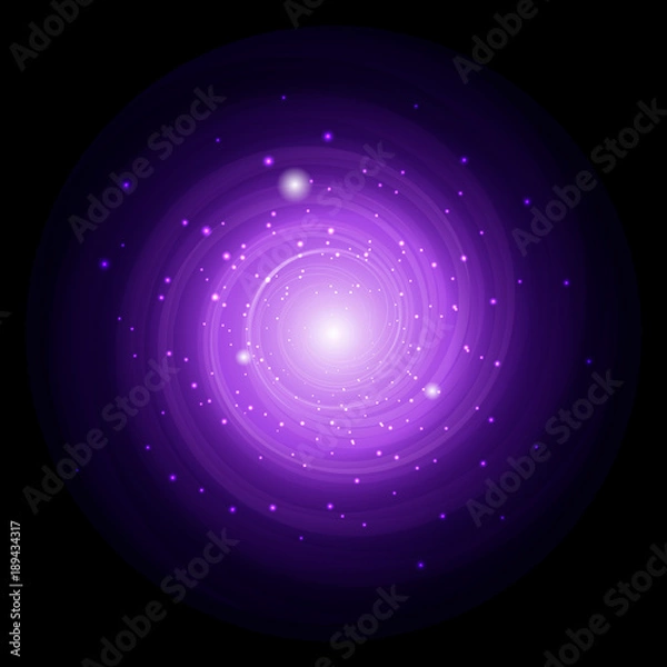 Obraz Spiral background. Space concept. Vector illustration