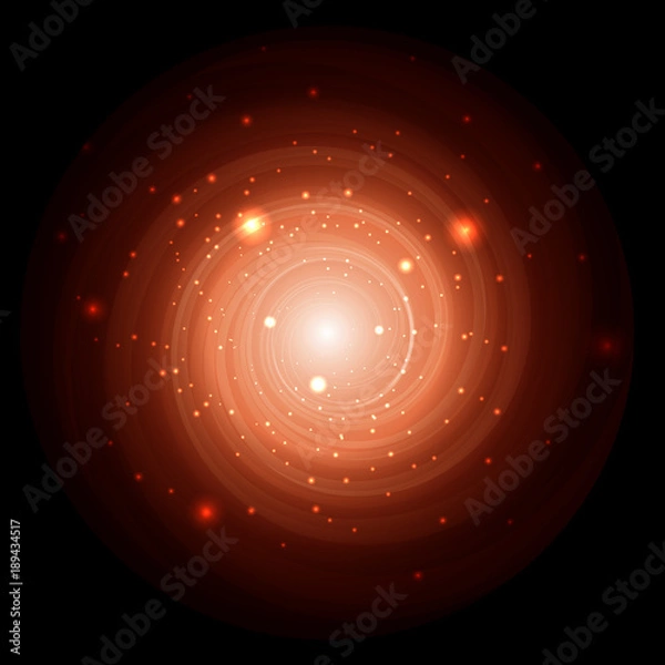 Obraz Spiral background. Space concept. Vector illustration