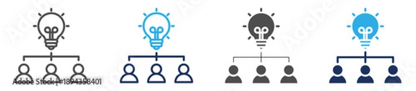 Fototapeta organization behavior icon sheet with multi concept