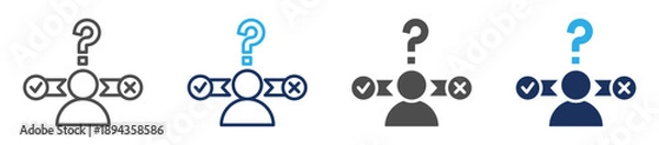 Fototapeta decision making icon sheet with multi concept