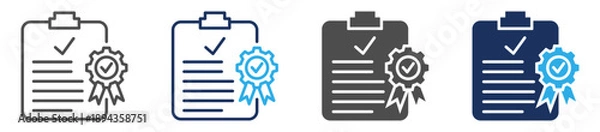 Fototapeta quality management icon sheet with multi concept