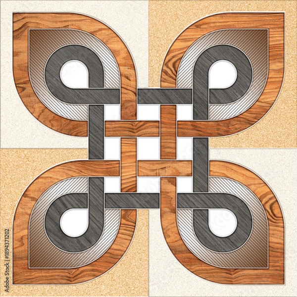 Obraz Decorative ceramic tile surface with artistic geometry