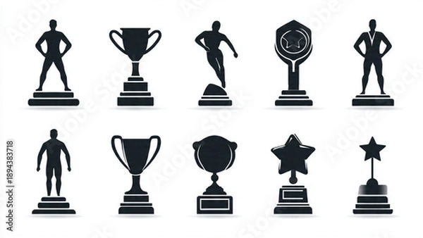 Obraz black and white cups