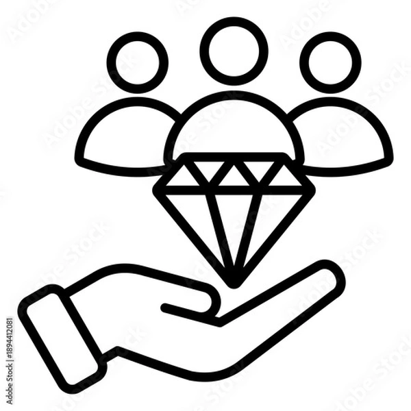 Fototapeta Customer Value Icon