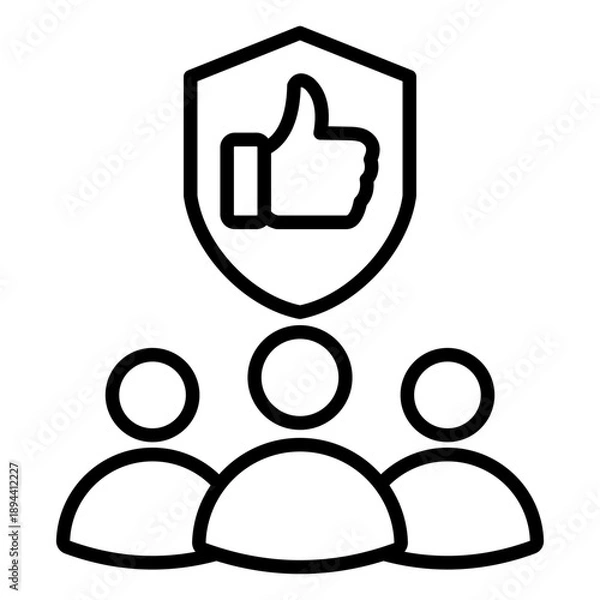 Fototapeta Customer Trust Icon