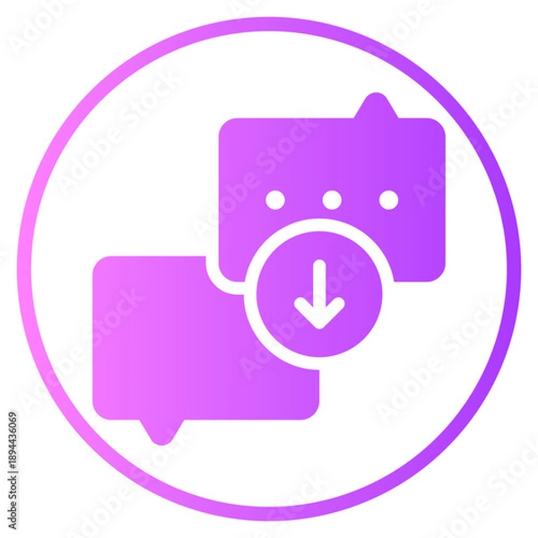 Obraz down arrow gradient icon