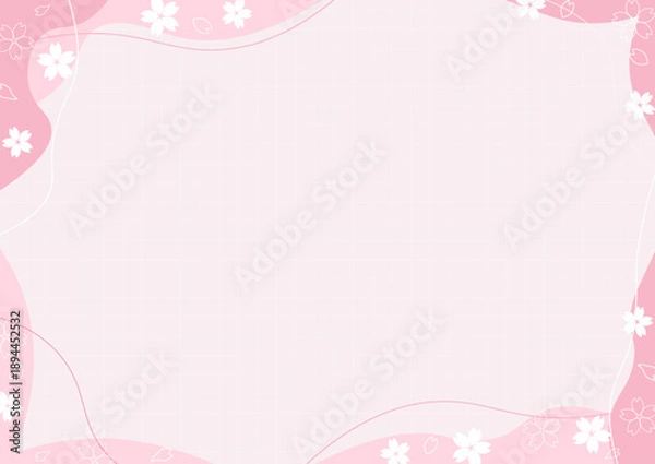 Obraz お洒落な桜の背景