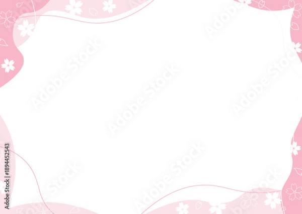 Obraz お洒落な桜のフレーム