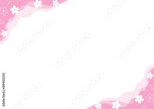 Obraz お洒落な桜のフレーム