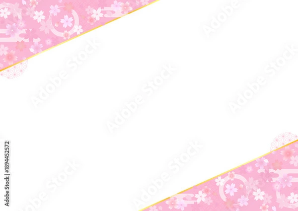 Obraz 和風の桜フレーム