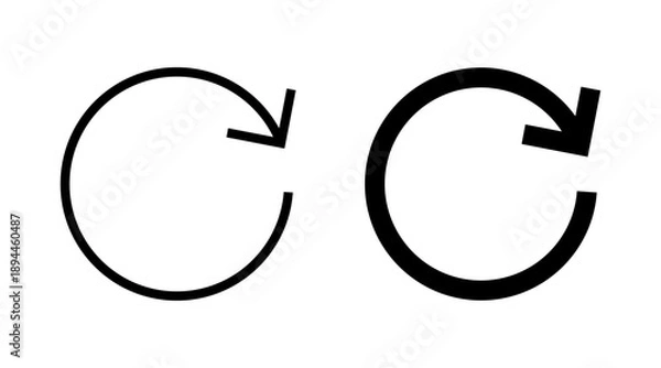 Obraz Refresh icon set vector. Reload sign and symbol. Update icon.