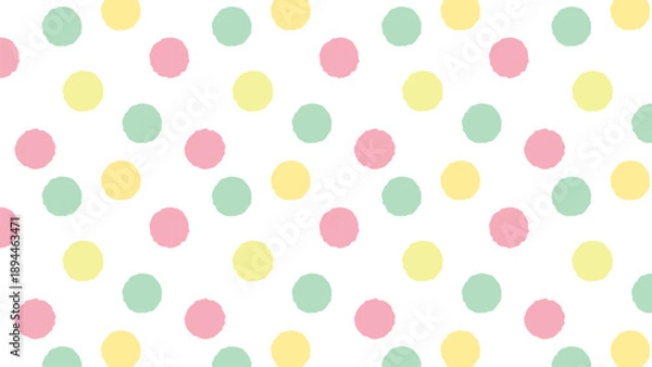 Obraz 雛あられイメージのドットひな祭りパターン背景