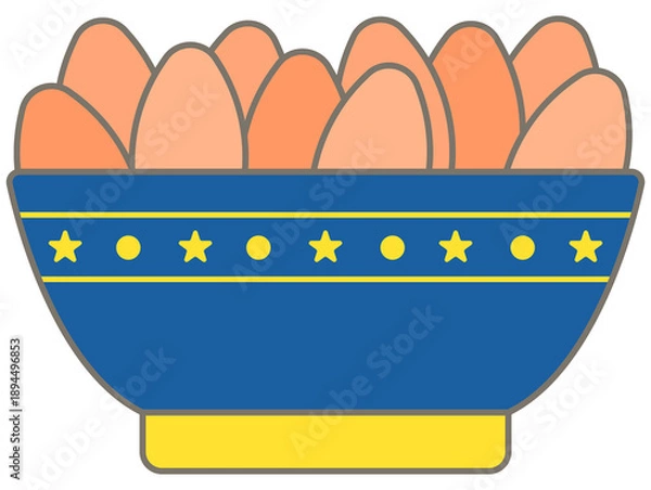 Obraz Cute Ramadan Dates Fruit in Star Pattern Bowl for Iftar