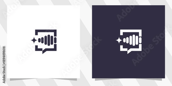 Obraz Voice Message Logo Design Vector