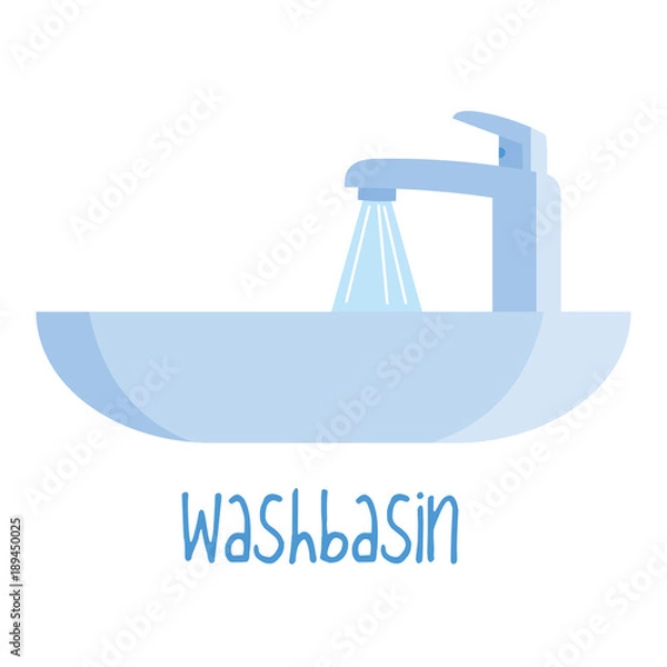 Obraz Washbasin on white background