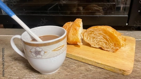Fototapeta Bread and coffee 