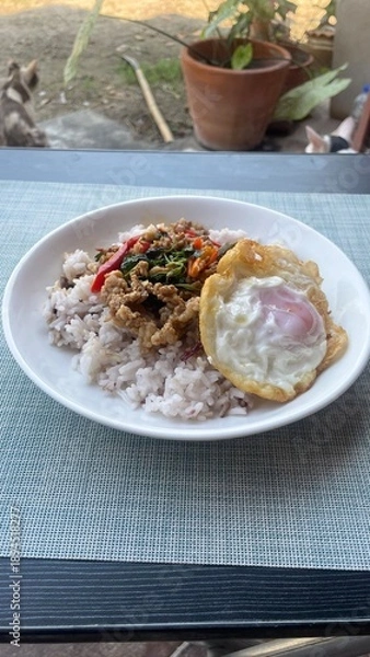 Obraz rice with seafood