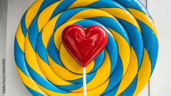 Obraz heart shaped lollipop
