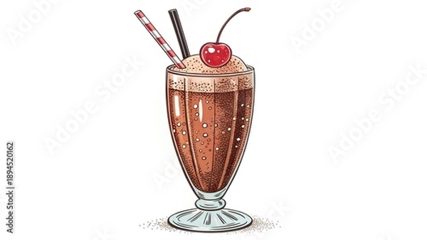 Obraz ice cream with cherry