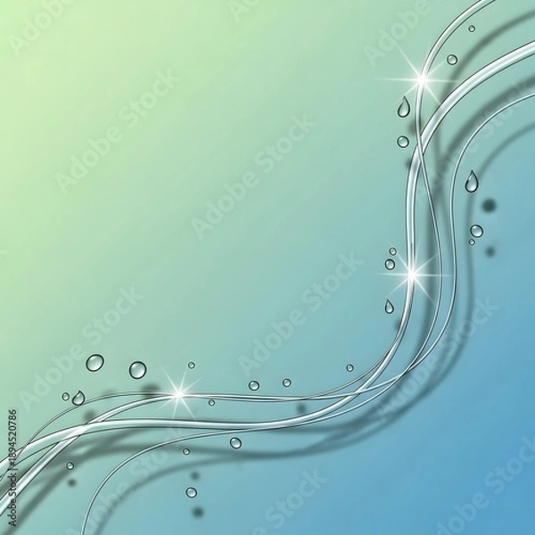 Obraz Light Green Water Flow Abstract Background