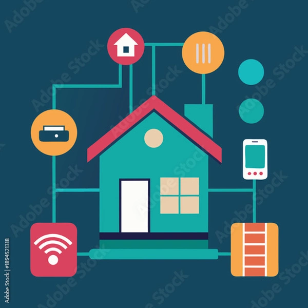 Obraz real estate concept with flat design