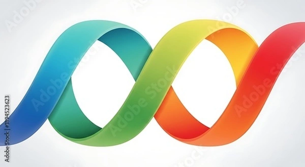 Obraz Colorful Ribbon Loop Design Element.