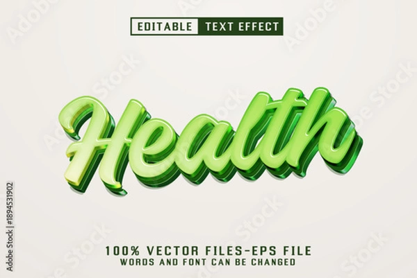 Fototapeta Health Editable Text Effect