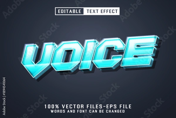 Obraz Voice 3d Text - Editable Text Effect